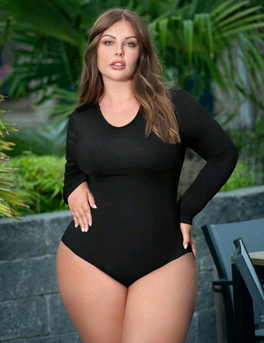 Classic Long-Sleeved Round-Neck Bodysuit