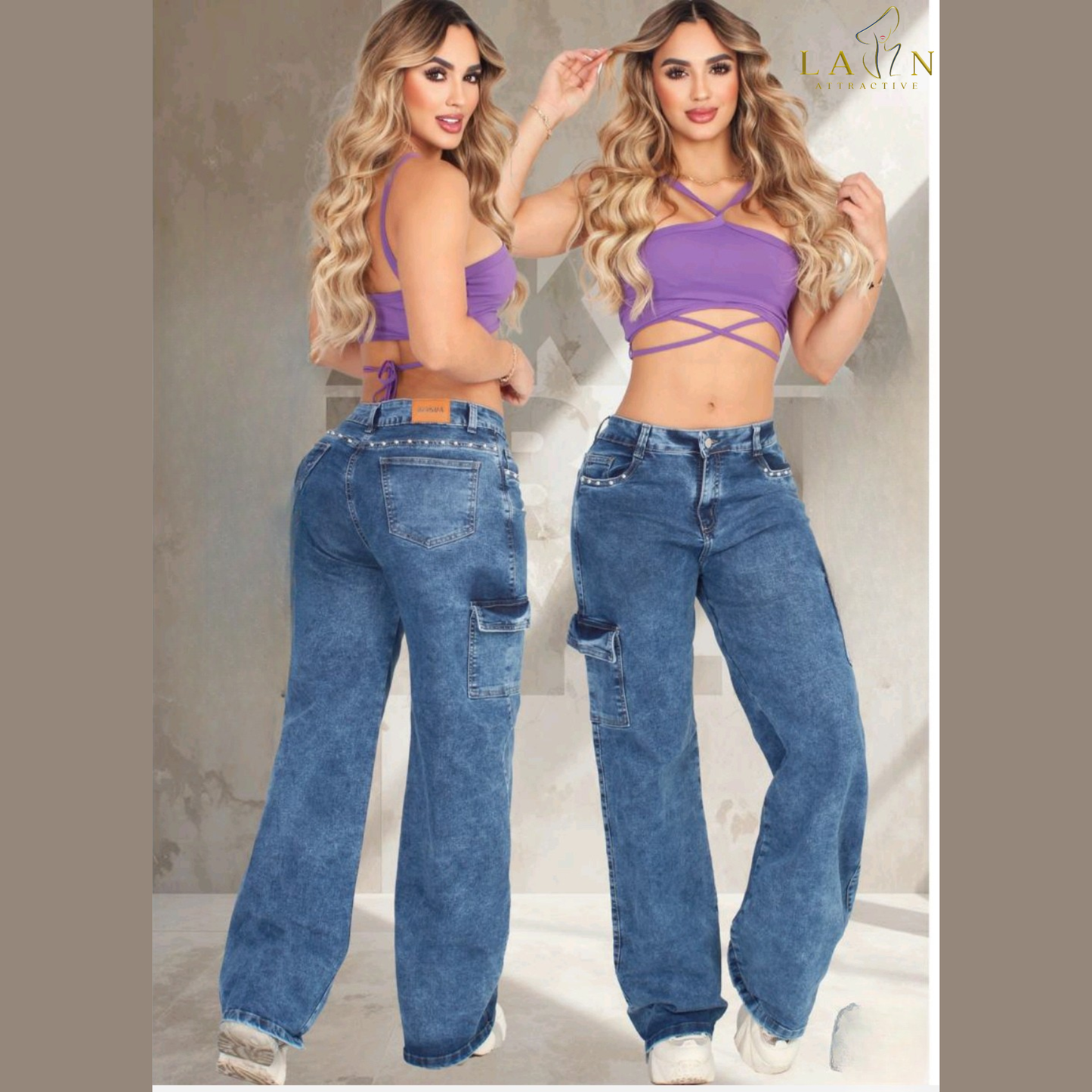 CJ-WLJ-31032 Colombian Premium Wide‑Leg Jeans / Jeans Anchos