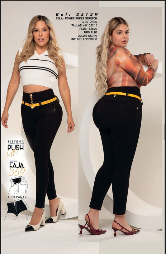 Dark Skinny Jean With Belt