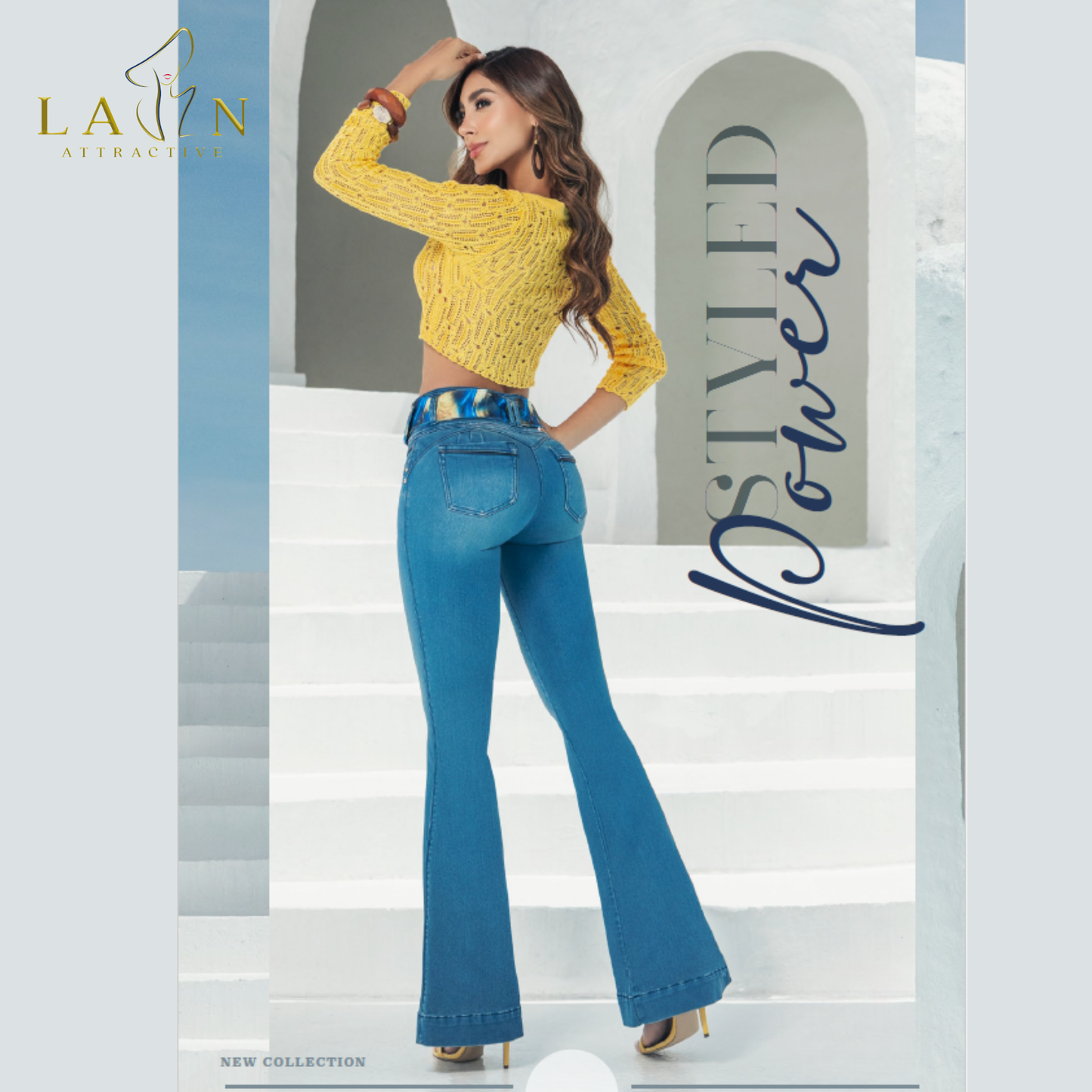 CJ-FJ-31033 Colombian Premium Flare Jeans / Jeans Bota Campana Ref: Nany