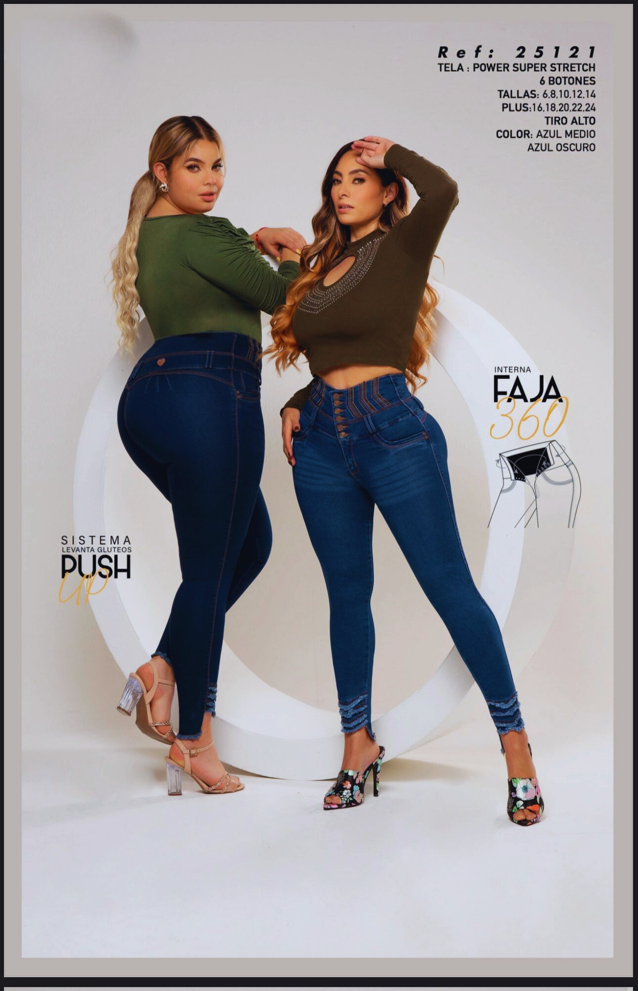 Plus Size Jeans shape Curves With 360° Girdle